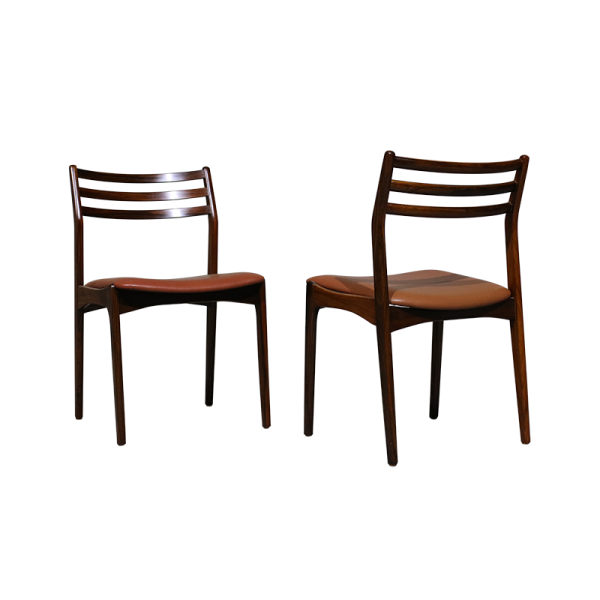 Cadeiras Vestervig Eriksen em pau santo e couro